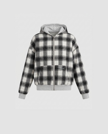 GREY REVERSEAIBLE ZIP-HOODIE