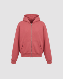 BORDEAUX EMBROIDERY ZIP-HOODIE