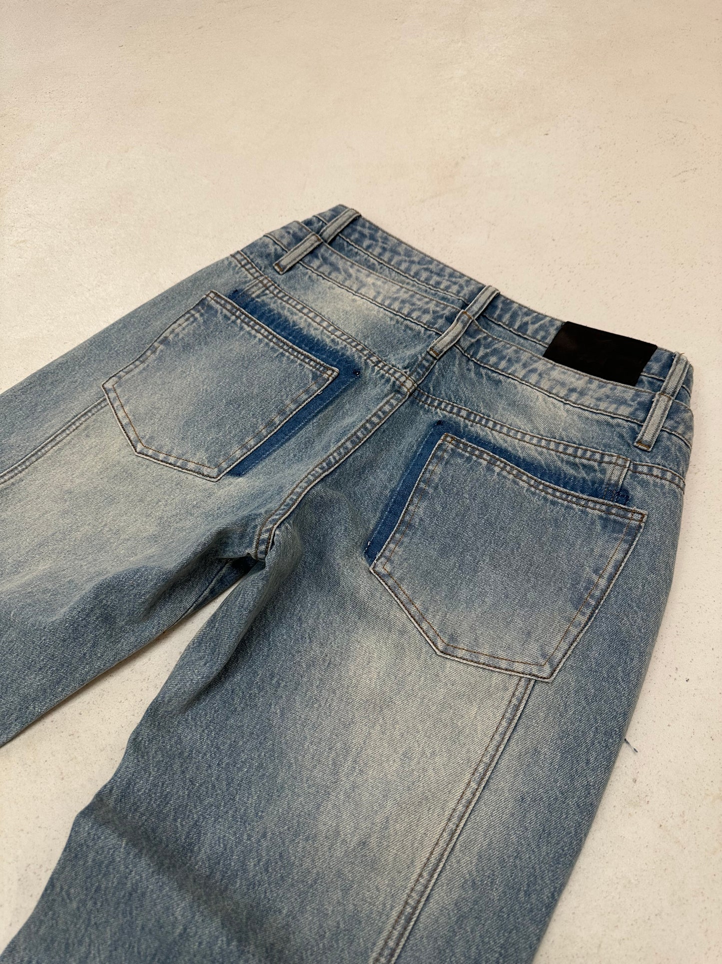 DOUBLE WAIST JEANS BLUE