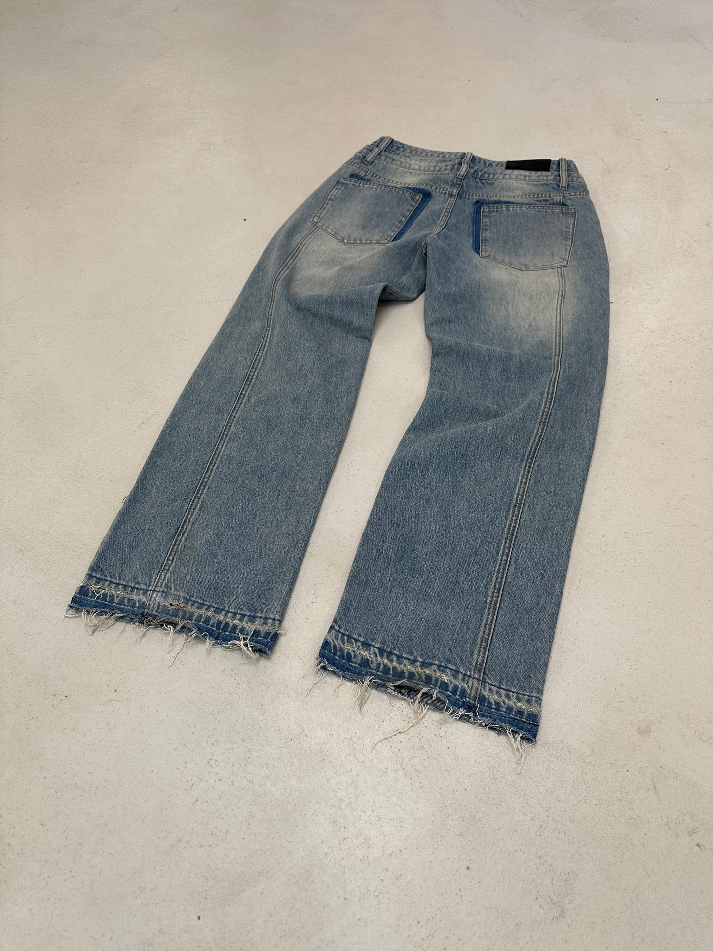 DOUBLE WAIST JEANS BLUE