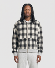 GREY REVERSEAIBLE ZIP-HOODIE