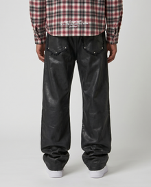 BLACK WAXED DENIM