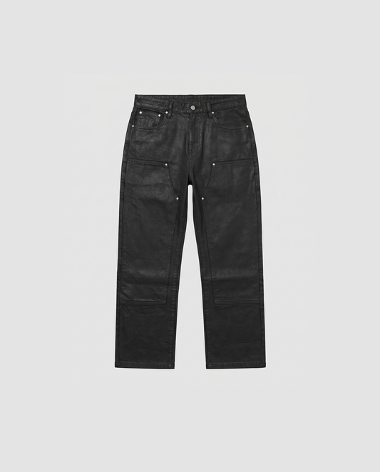 BLACK CARPENTER WAXED DENIM