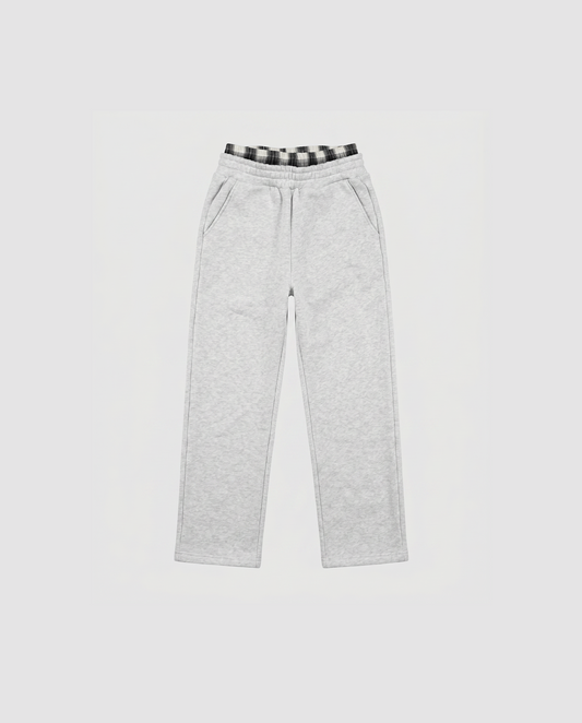 GREY DOUBLE-WAIST JOGGER