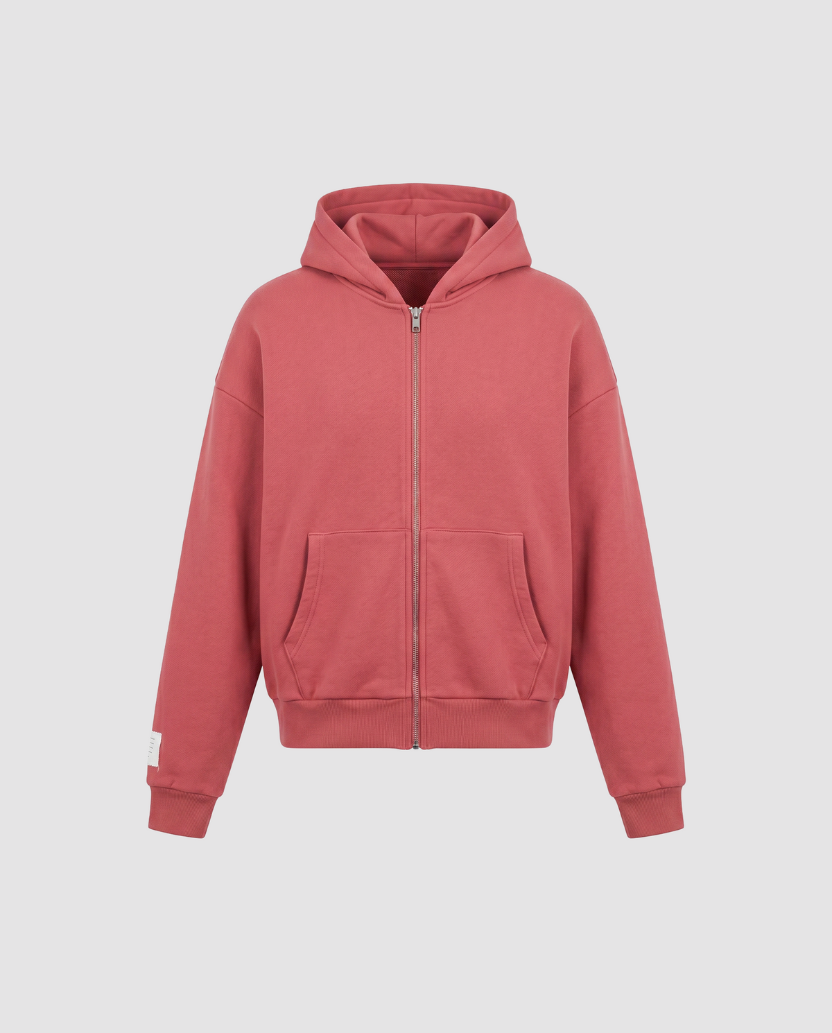 BORDEAUX EMBROIDERY ZIP-HOODIE