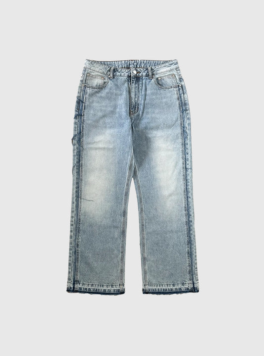 BLUE DISTRESSED DENIM