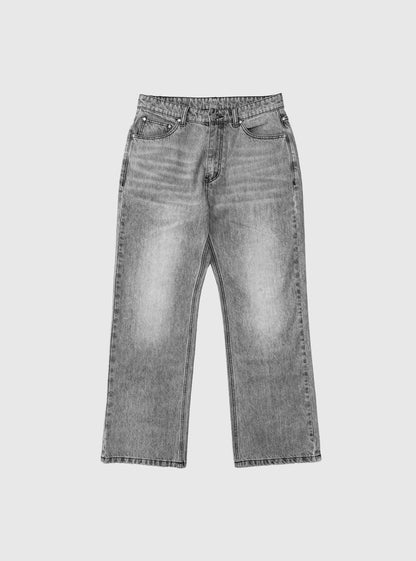 GREY WAXED DENIM