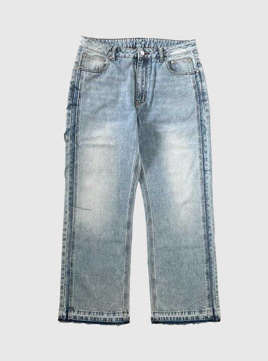 BLUE DISTRESSED DENIM