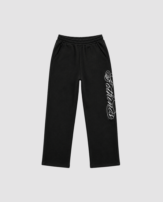 BLACK EMBROIDERY JOGGER