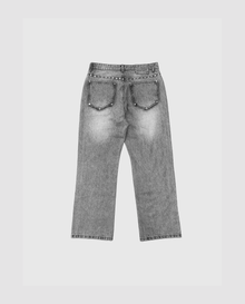 GREY WAXED DENIM