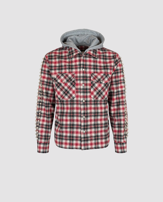 RED PEARL FLANNEL-ZIP